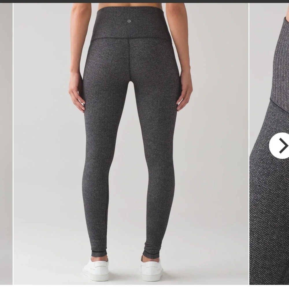 LULULEMON heather herringbone leggings size 4 - Picture 3 of 6
